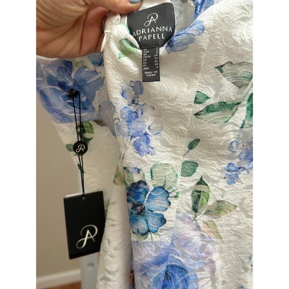 NEW NWT Adrianna Papell Printed Jacquard Sheath Mini Dress size 2 - Picture 7 of 7